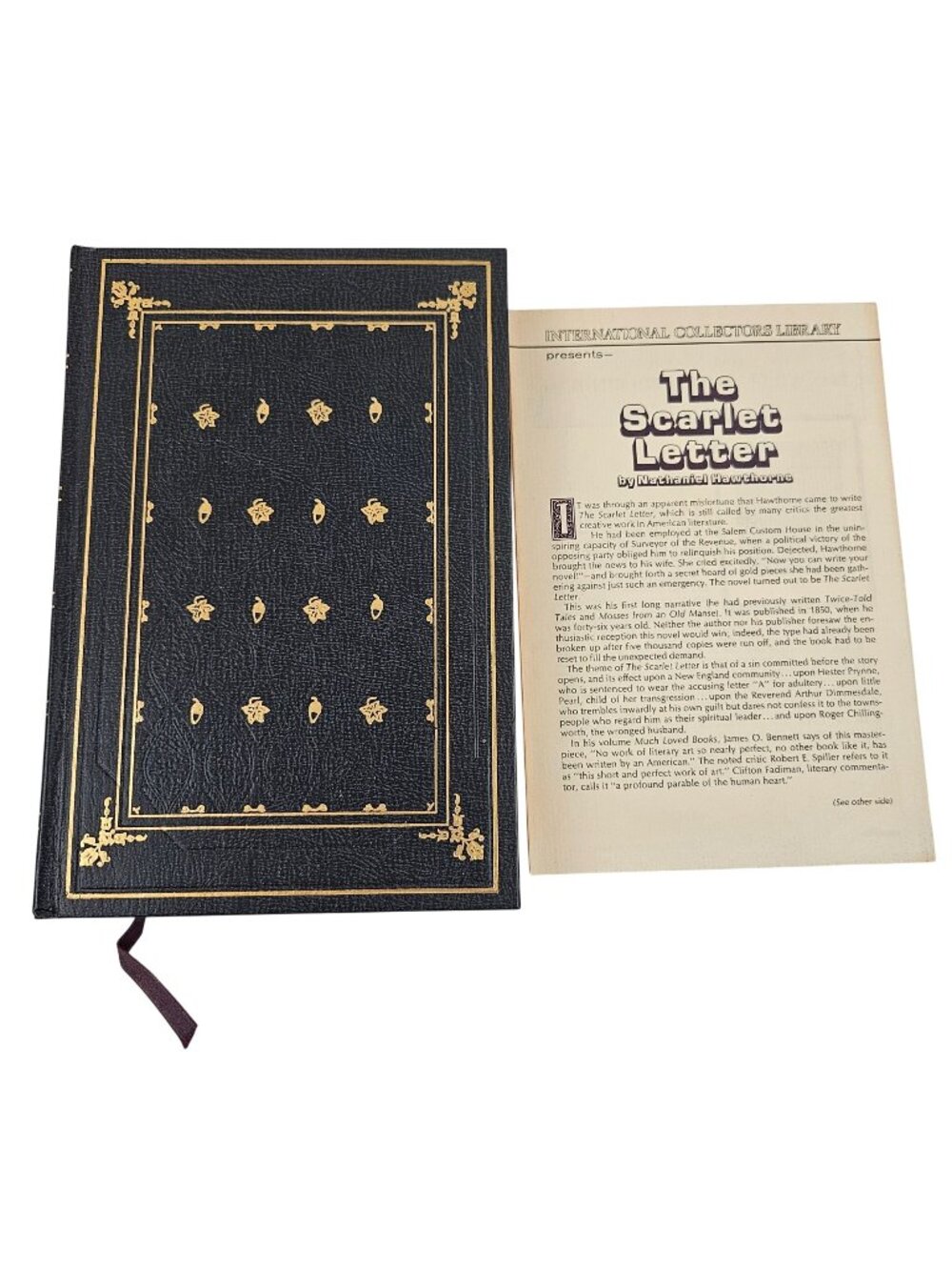The Scarlet Letter Hawthorne International Collectors Library Blue Hardcover